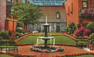 Richmond Virginia Old Stone House & Enchanted Garden EAP Shrine Vintage Postcard