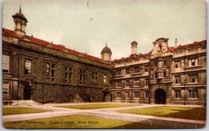 Cambridge Clare College First Court England United Kingdom Building Postcard