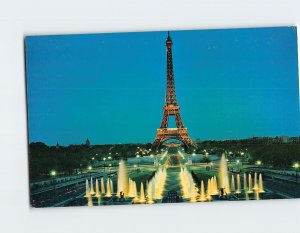 Postcard The Eiffel Tower from the Trocadero, Paris, France