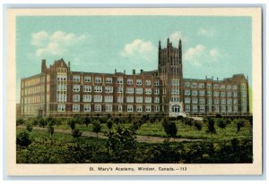 c1940's St. Mary's Academy Windsor Ontario Canada Unposted Vintage Postcard
