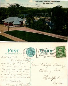 Boat House and Bridge,Riverton Park, Portland, Maine (26403