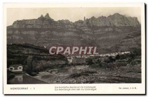 Postcard Modern Spain Espana Spain Montserrat montana desde el rio Liobregat