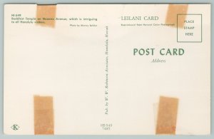 Honolulu Hawaii~Buddhist Temple Nuuanu Avenue~Vintage Postcard 