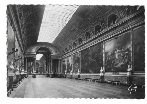 France Chateau Versailles Gallery of Battles GUY Glossy Vntg RPPC 4X6 Postcard