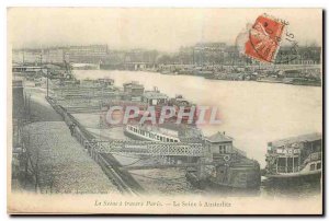 Old Postcard The Seine through Paris The Seine Austerlitz