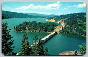 Blue Creek Bay Bridge Lake Coeur d'Alene  North  Idaho  Postcard