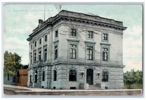 Grand Forks North Dakota Postcard Post Office Building Exterior 1909 Antique