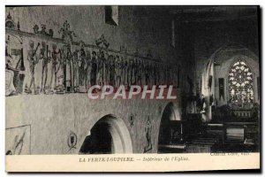 Old Postcard La Ferte Loupiere Interior of I & # 39Eglise