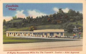 Zanesville Ohio Candelite Motel Linen Antique Postcard J60322