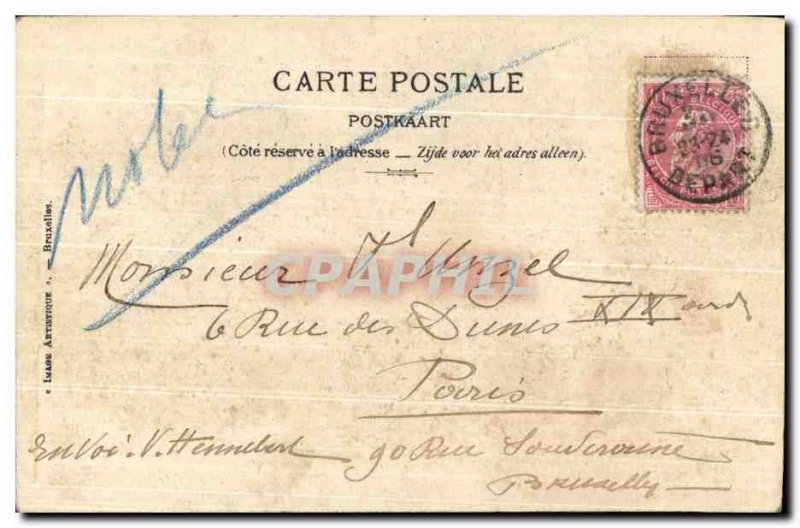 Old Postcard Brussels Porte De Hal