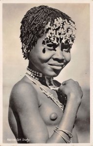 Lot348 native girl study south africa types folklore real photo