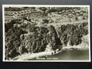 Devon BABBACOMBE aerial view VILLAGE & BEACH - Old RP Postcard by Aero Pic Ltd