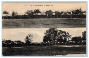 c1940's Indian Acres Camps For Boys Fryeburg Maine ME Multiview Postcard