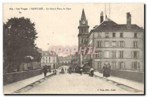 Vosges- Saint Die - The Great Bridge Station -Carte Old Post