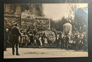 Mint Vintage WWI Soldiers Aux Morts Pour la Patrie France RPPC