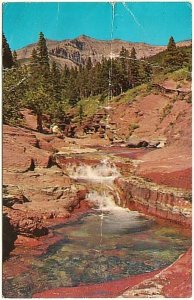 Red Rock Canyon, Waterton Lakes National Park, Alberta, Vintage Chrome Postcard