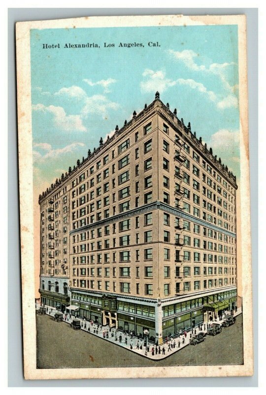 Vintage 1910's Advertising Postcard Hotel Alexandria Los Angeles California