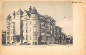 HOTEL METROPOLE Oakland, California ca 1907 Vintage Albertype Postcard