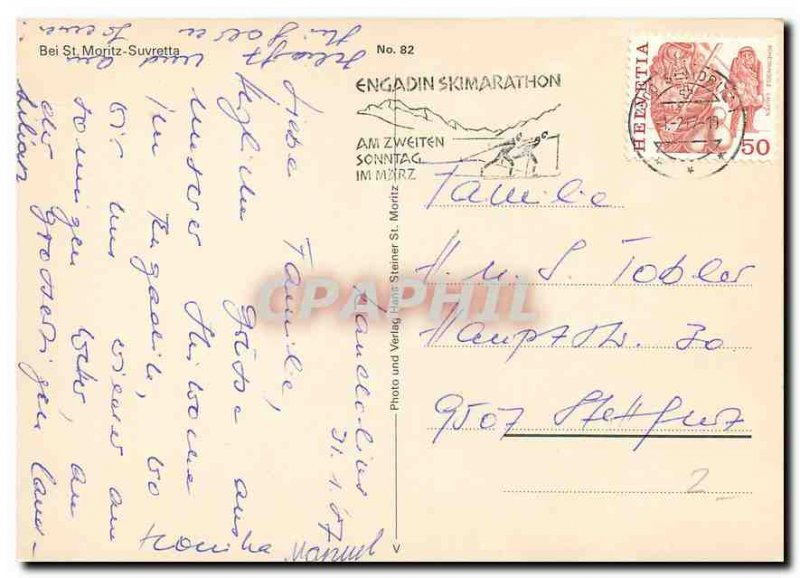 Postcard Modern Bei St Moritz