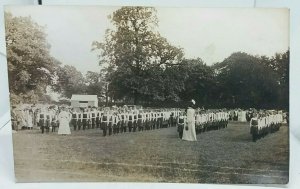 Antique Rp Vintage Postcard Outdoor Assembly School Sports Day ? Early 1900s