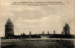 CPA Les HERBIERS - Les Moulins sur le Mont des Alouettes (637185)