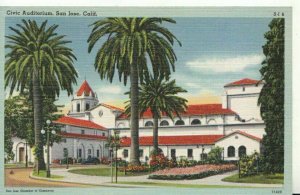 America Postcard - Civic Auditorium - San Jose - California - Ref TZ7898