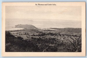 US Virgin Islands West Indies Postcard St. Thomas and Little Seba c1920's