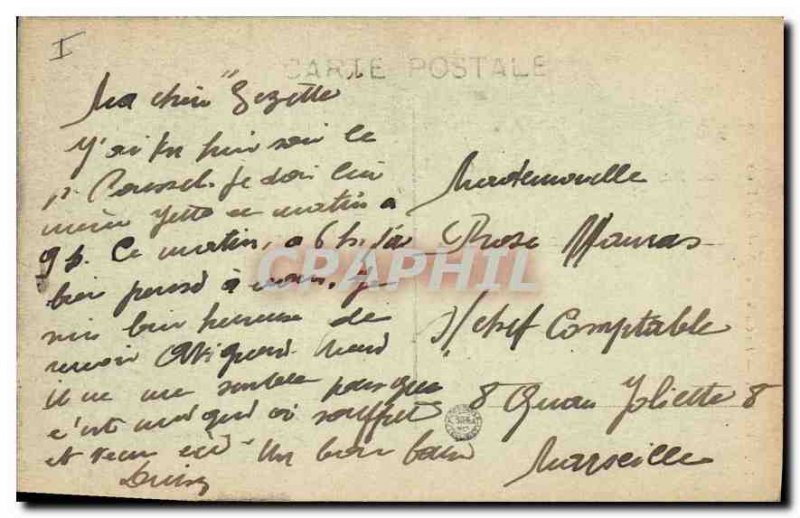 Old Postcard Avignon cathedral N D Doms