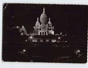 Postcard La Basilique du Sacre-Coeur, La Nuit, Paris, France