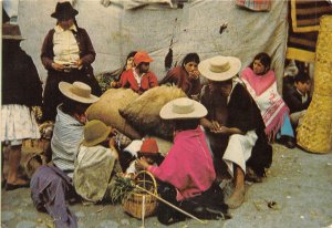 Lot 15 ecuador indigenous people selling their products types folklore