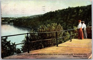 Minneapolis Minnesota, 1910 Vista of Mississippi River, Minnehaha Park, Postcard