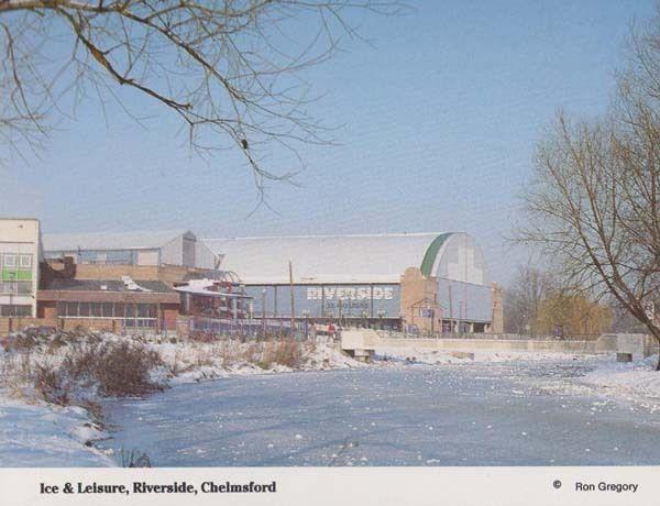 Ice & Leisure Sports Centre Riverside Chelmsford at Winter Snow Essex Postcard