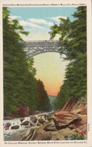 Vermont Dewey's Mills Quechee Gulf Bridge Over Ottauquechee River 1941