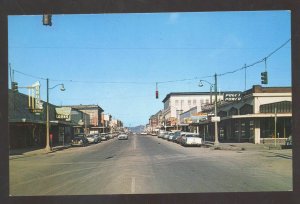 ANACORTES WASHINGTON DOWNTOWN STREET SCENE OLD CARS VINTAGE POSTCARD