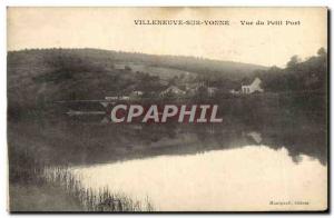 Old Postcard Villeneuve Sur Yonne View Of Small Port
