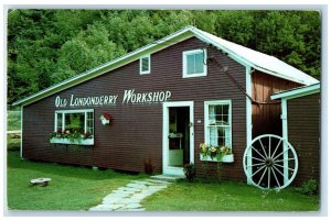 1976 Old Londonderry Workshop Inc. Gift Shop Wheel Londonderry Vermont Postcard