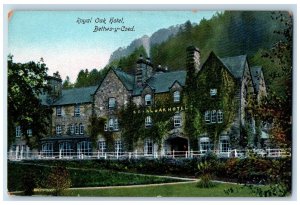 c1910 Royal Oak Hotel Bettws-y-Coed Wales Unposted Woodbury Series Postcard