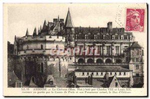 Old Postcard Amboise Chateau