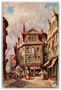 c1910 Antwerp Continental Towns Belgium Unposted Oilette Tuck Art Postcard