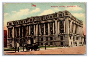 Vintage 1913 Postcard Panoramic View The Municipal Building Washington DC