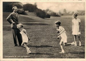 King Leopold III with his Kids Belgium Royalty RPPC BS.05