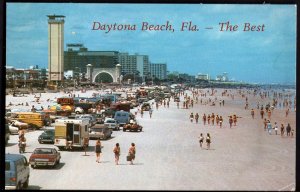 31720) Florida DAYTONA BEACH Beach Scene north from the pier - pm1980 - Chrome