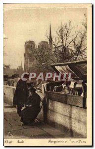 Old Postcard Bookstall Paris and Notre Dame