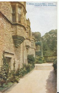 Derbyshire Postcard - Haddon Hall - South Front & Oriel Windows - Ref TZ5605