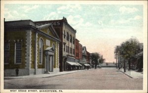 Quakertown PA Pennsylvania West Broad St c1910 Postcard