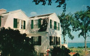 Postcard Exterior The Hobshole House Early American Charm Plymouth Massachusetts