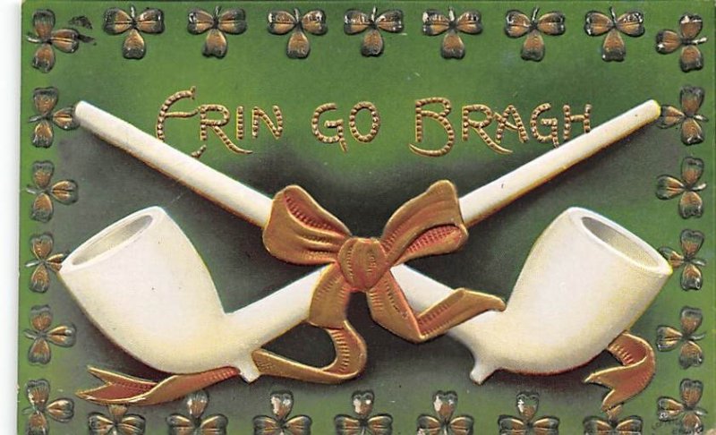 Erin Go Bragh St. Patrick's Day postal used unknown 