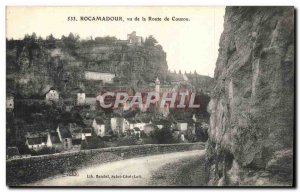 Old Postcard Rocamadour Seen from the road Couzou
