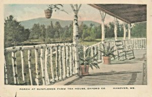 Hanover ME Sunflower Farm Tea House Oxford County Albertype Postcard