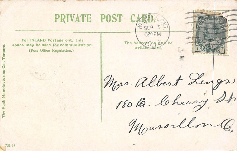 Canadian Pacific Railway Windsor Ontario Canada 1910 postcard 